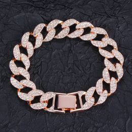 Cuban Men's Bracelet (Option: Rose gold-7inch)