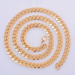 Stainless steel six-sided grinding keel chain (Option: Gold-5mm 50cm)